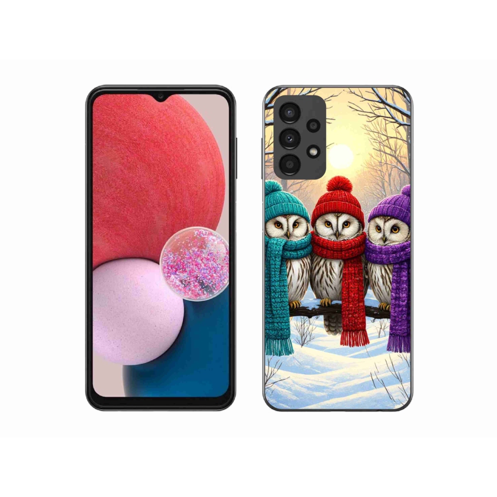 Gél borítás mmCase Samsung Galaxy A13 készülékhez - bagoly barátok