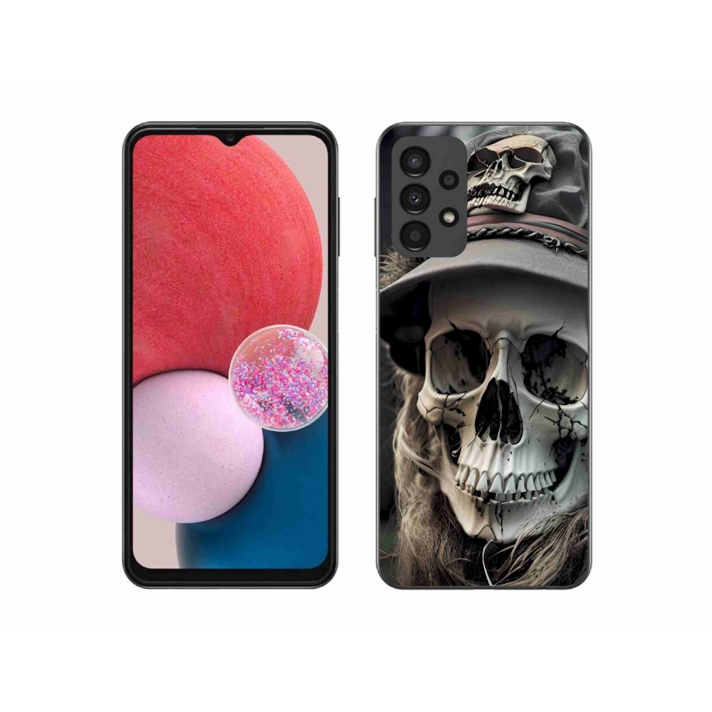 Zselés borítás mmCase Samsung Galaxy A13 készülékhez - sötét koponya