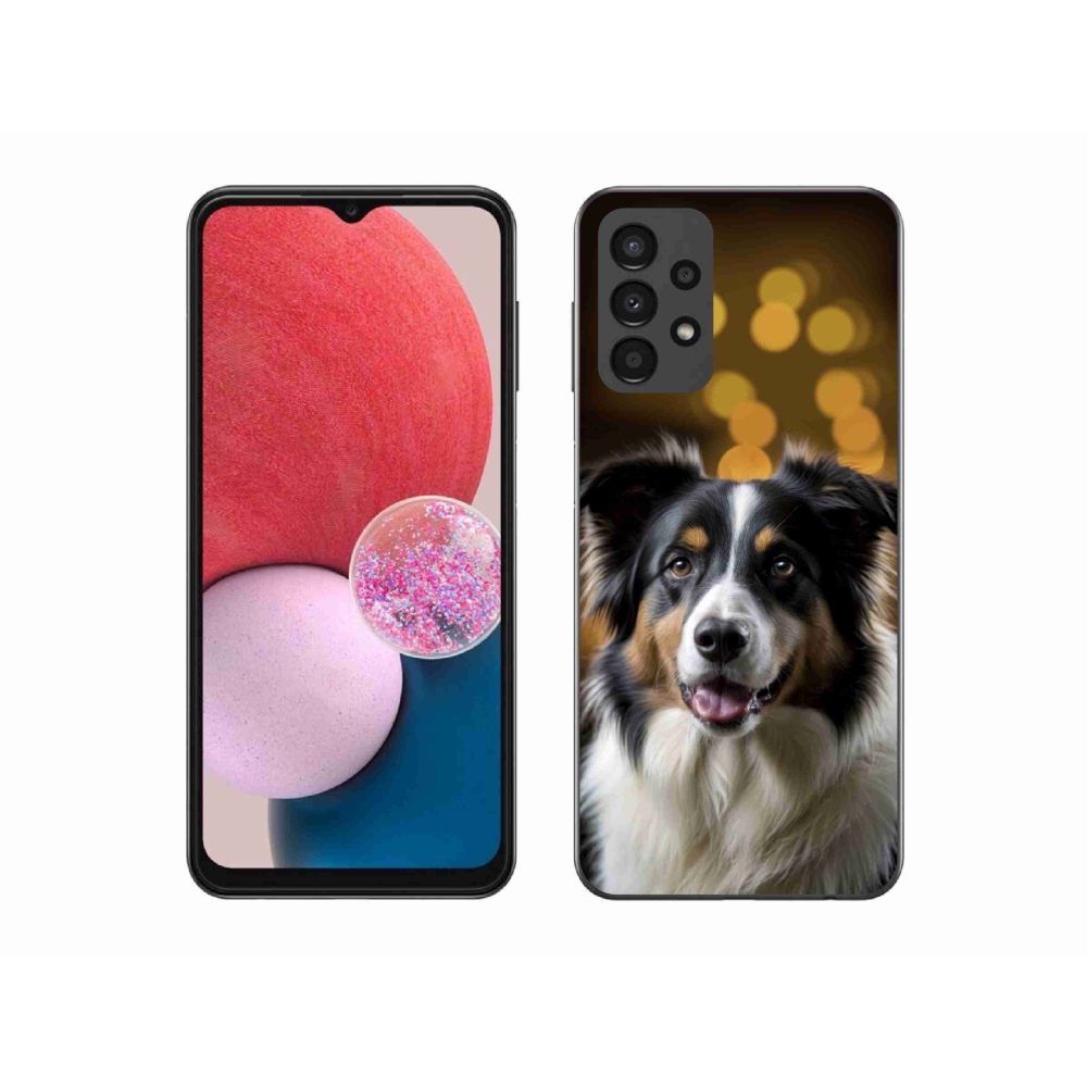 Gél borítás mmCase Samsung Galaxy A13 készülékhez - mosolygós ausztrál juhászkutya