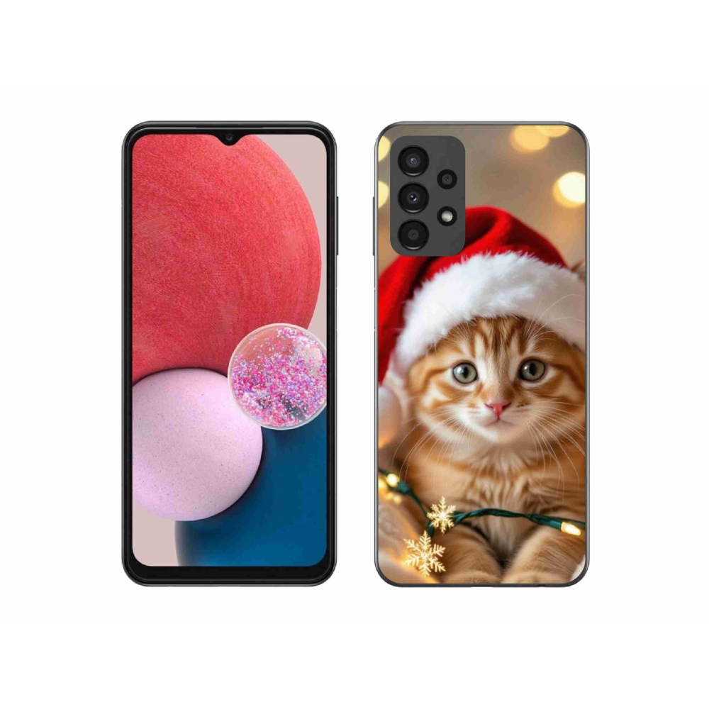 Gél borítás mmCase Samsung Galaxy A13 készülékhez - Karácsonyi cica
