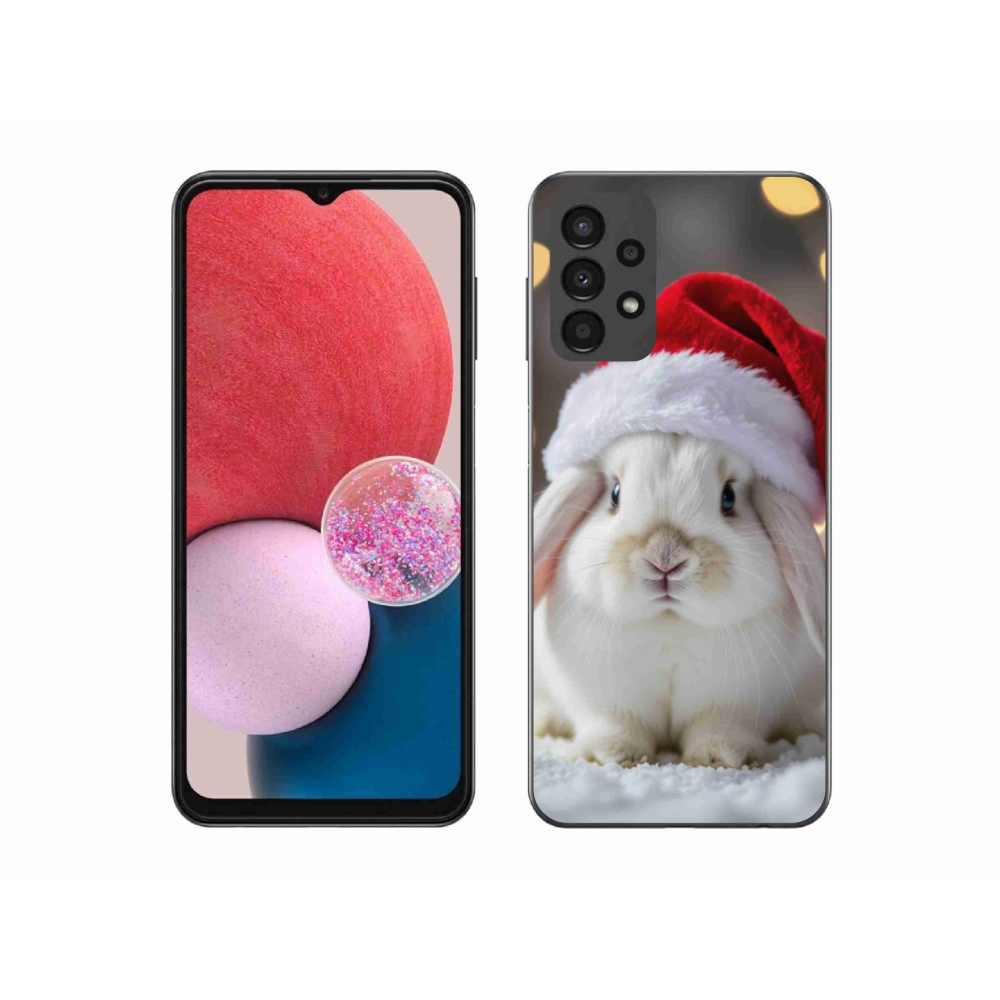 Gél borítás mmCase Samsung Galaxy A13 készülékhez - karácsonyi nyuszi