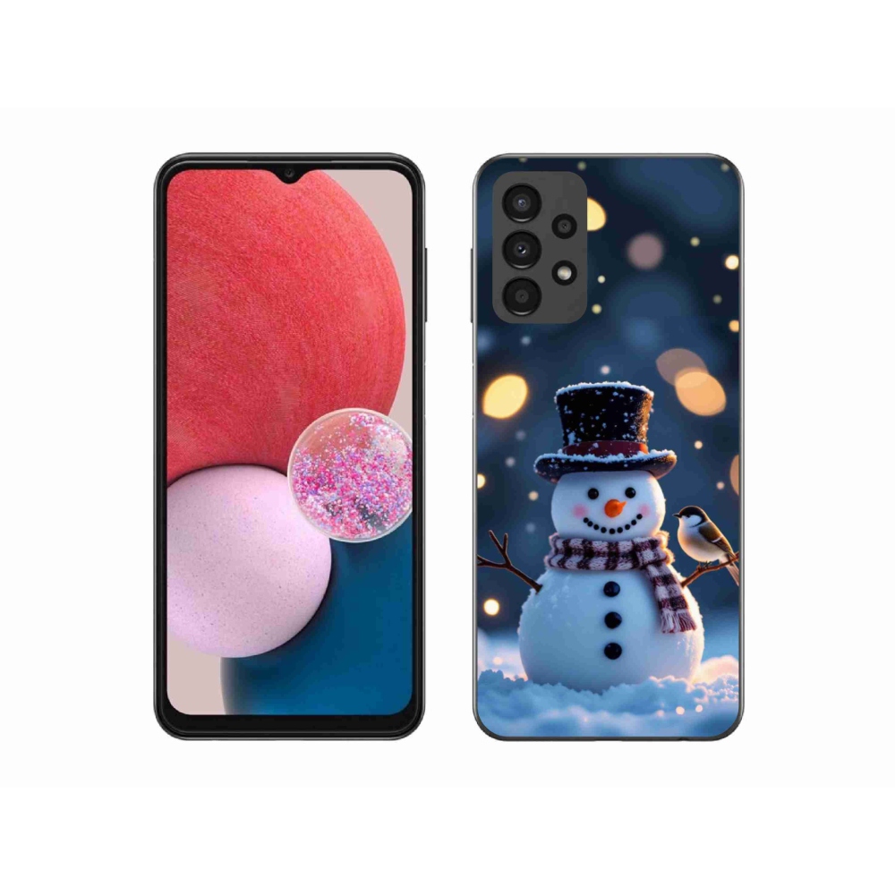 Gél borítás mmCase Samsung Galaxy A13 készülékhez - Karácsonyi hóember