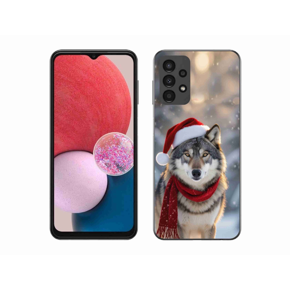 Gél borítás mmCase Samsung Galaxy A13 készülékhez - Karácsonyi farkas
