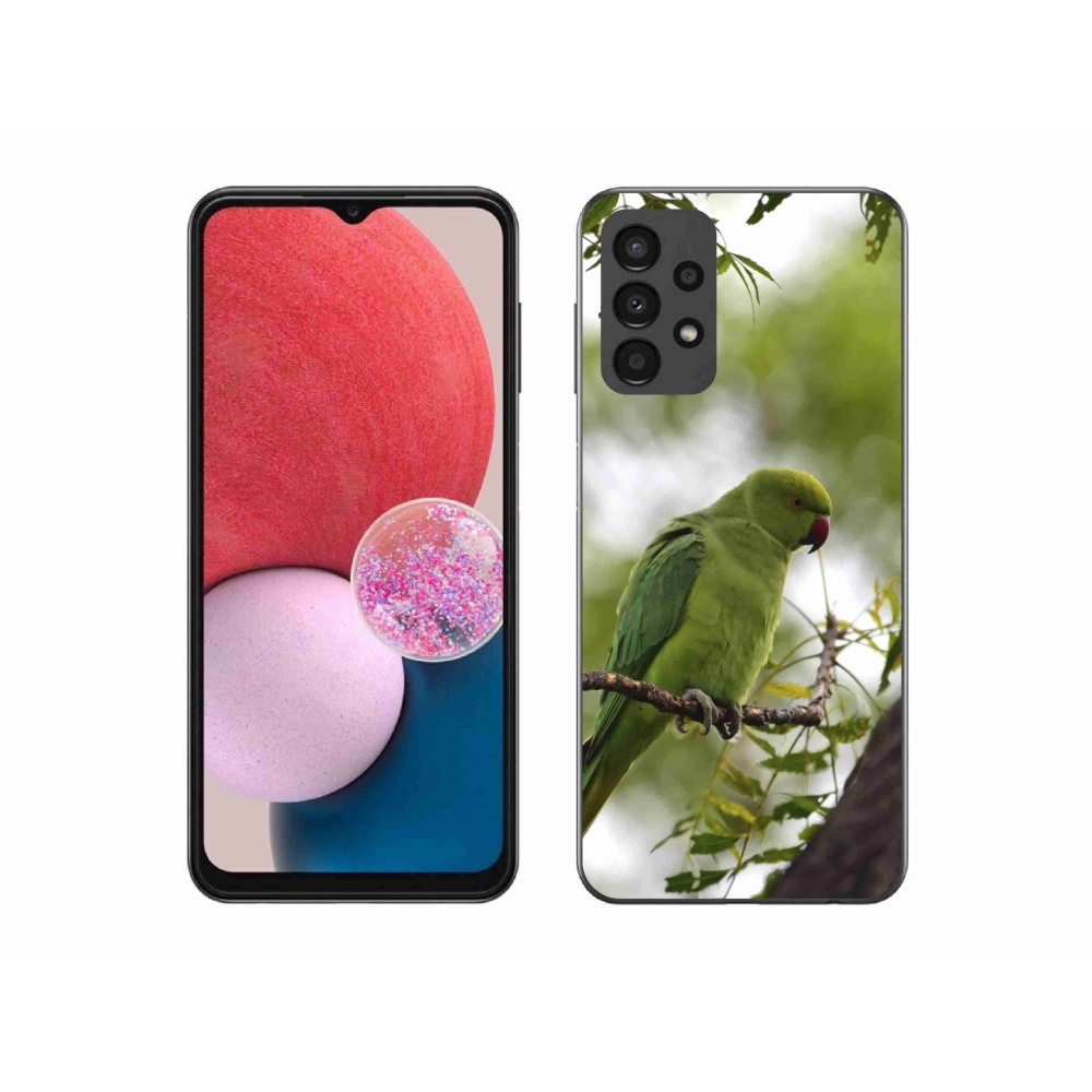 Zselés borítás mmCase Samsung Galaxy A13 készülékhez - zöld papagáj