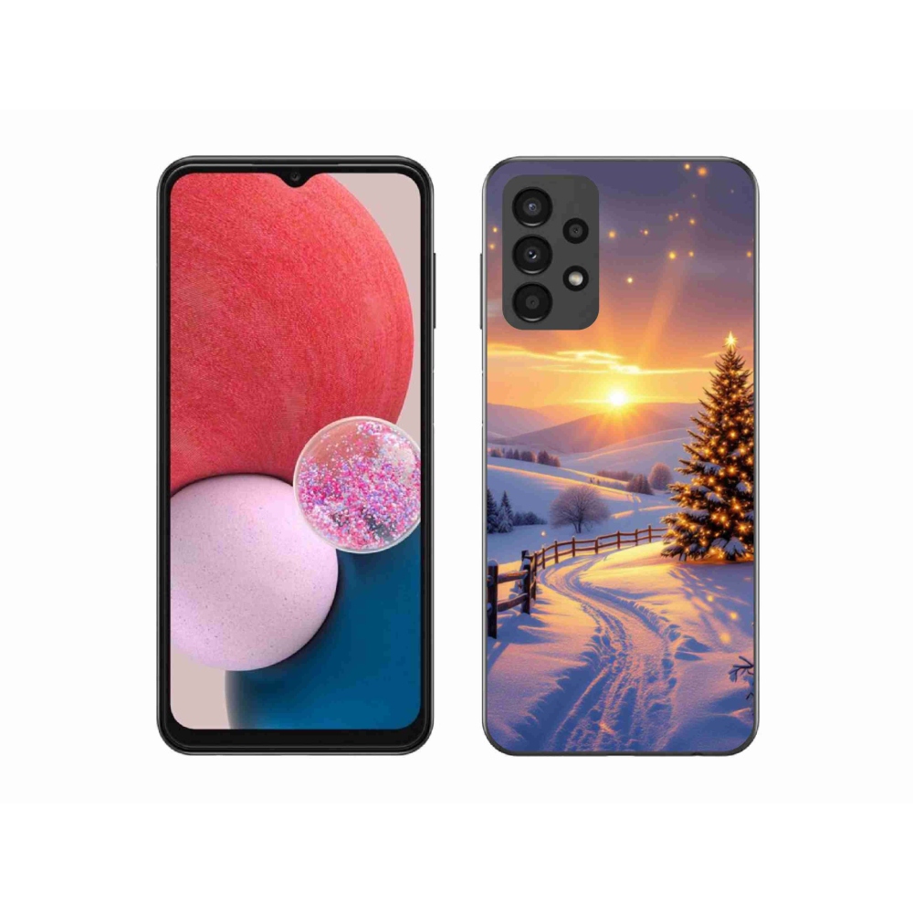 Gél borítás mmCase Samsung Galaxy A13 készülékhez - téli tájkép