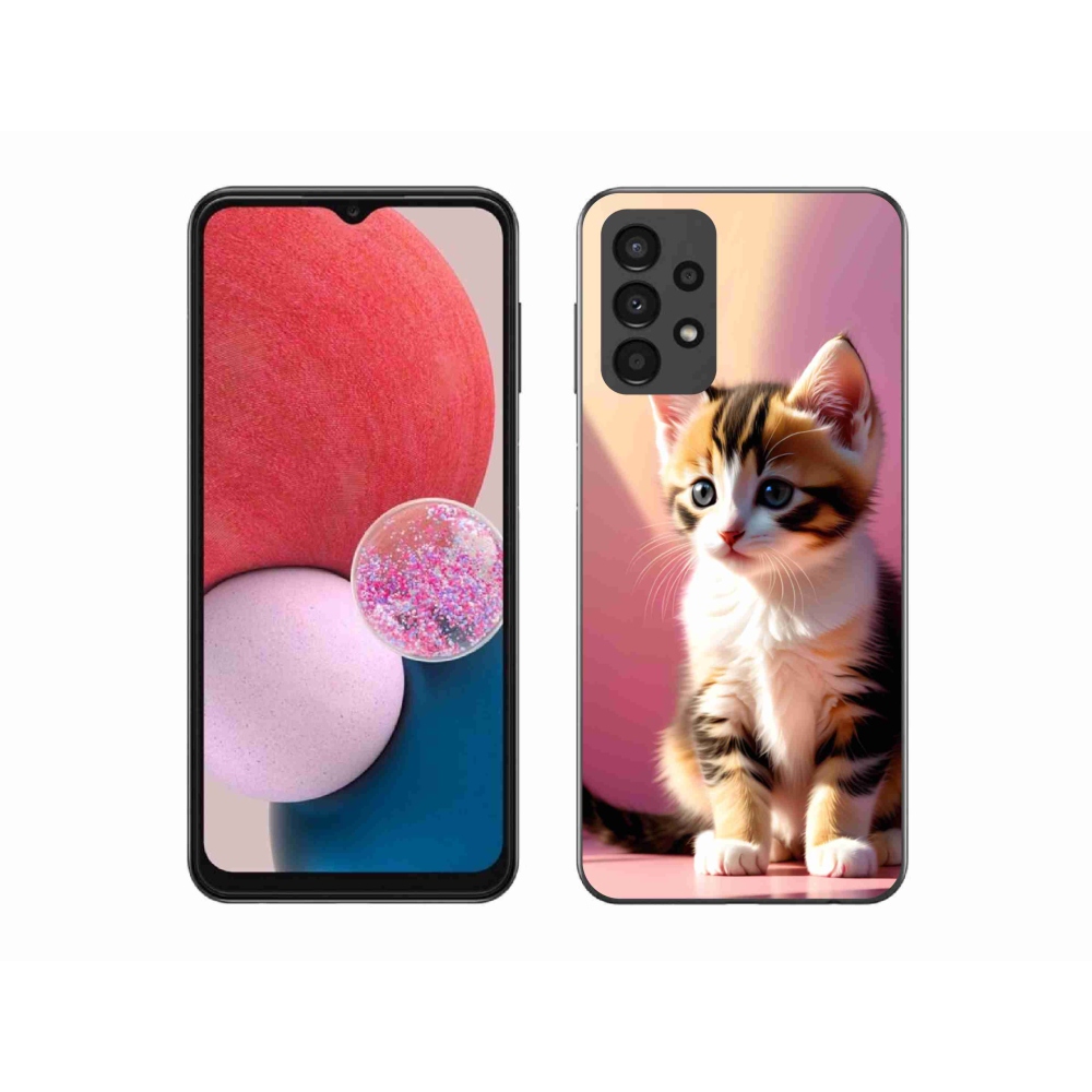 Gél borítás mmCase Samsung Galaxy A13 készülékhez - kíváncsi cica 2