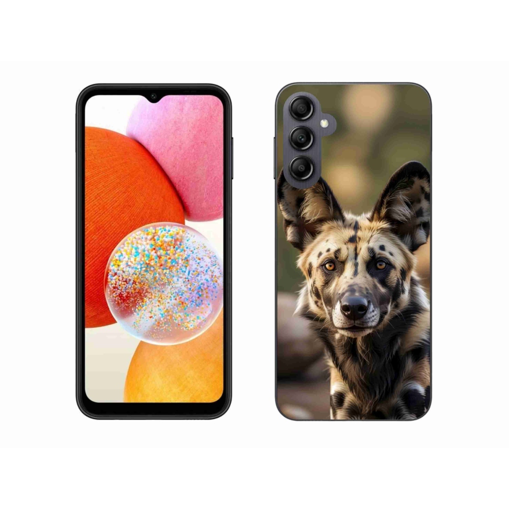 Gél borítás mmCase Samsung Galaxy A14 4G/5G - Afrikai vadkutya - Samsung Galaxy A14 4G/5G számára