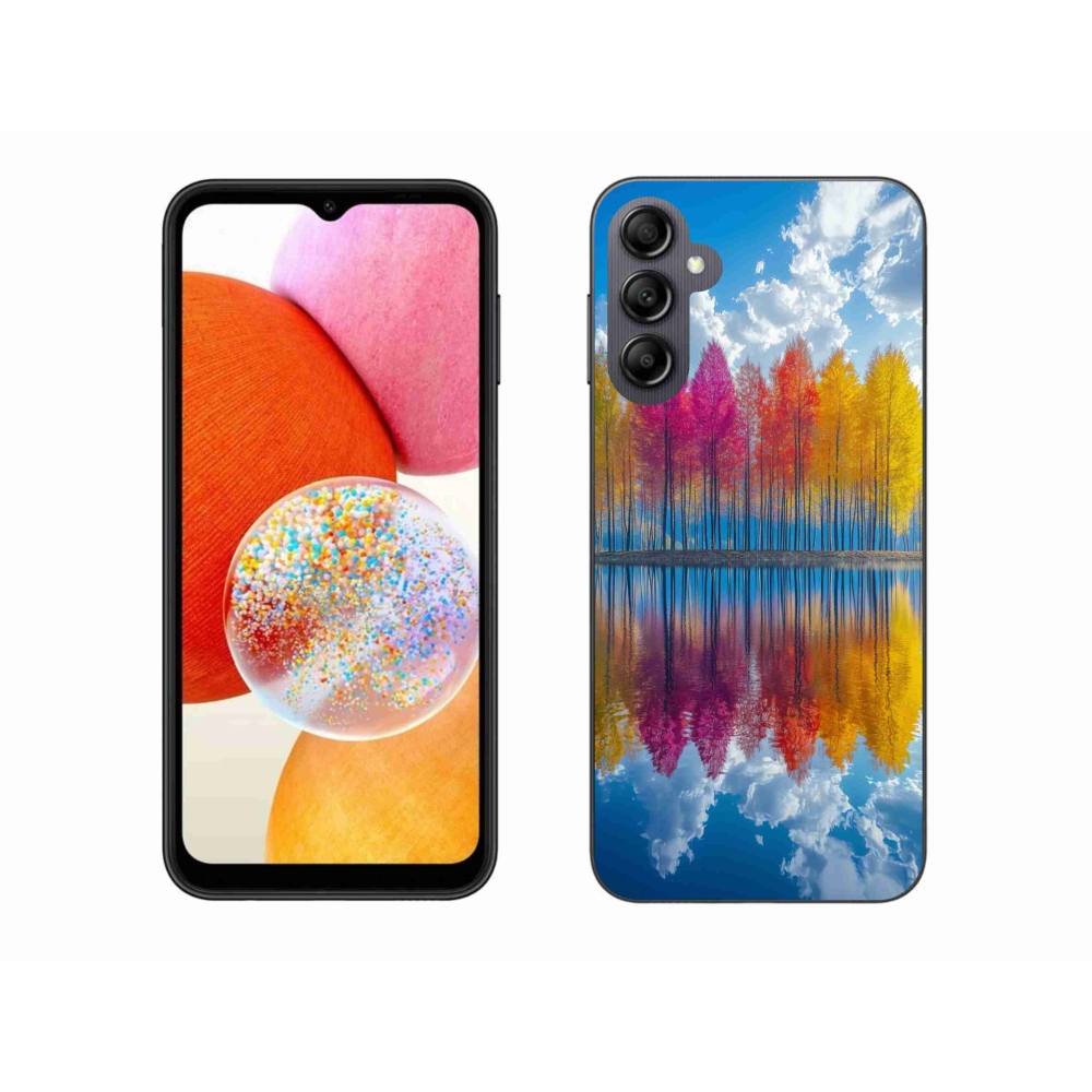 Gél borítás mmCase Samsung Galaxy A14 4G/5G - színes fákhoz