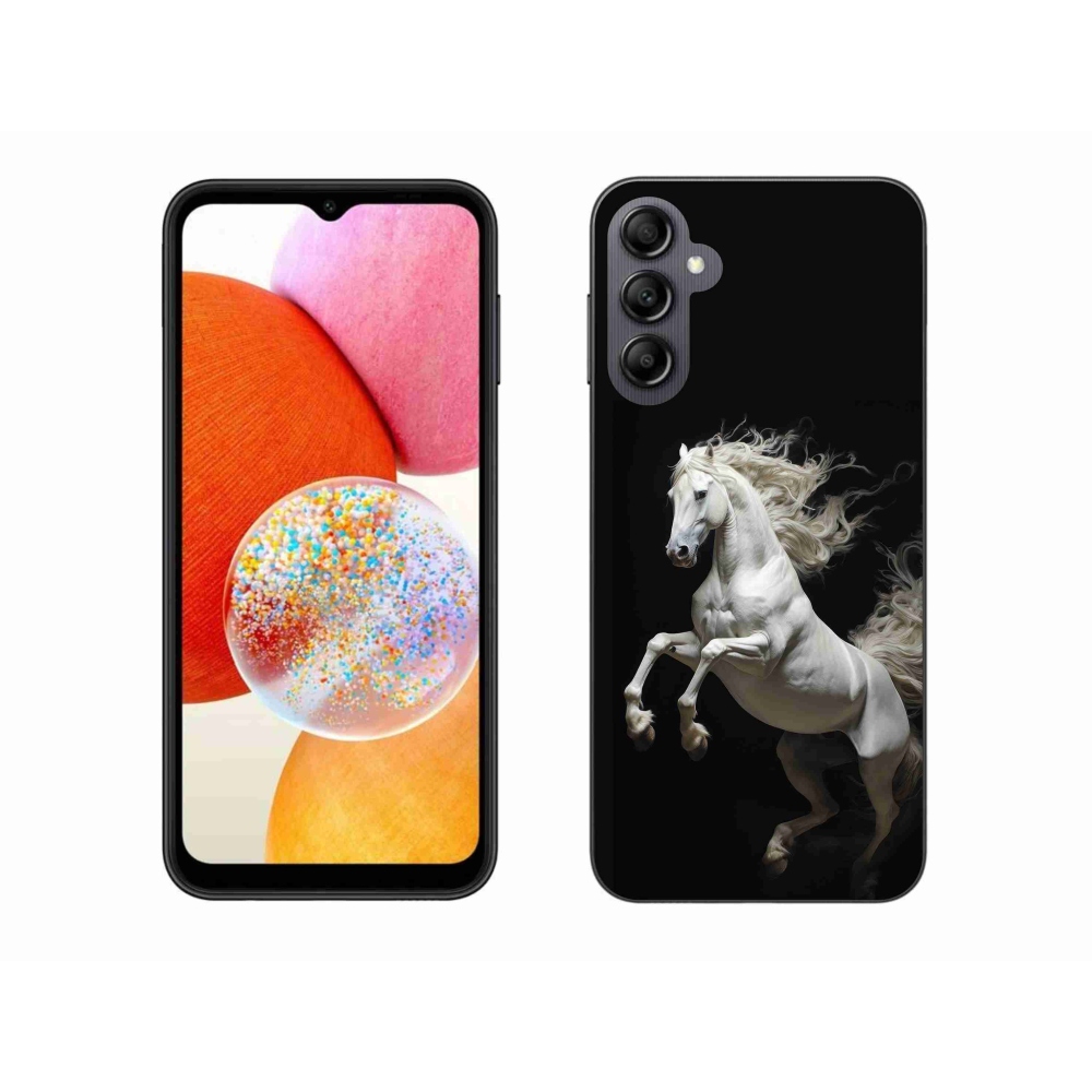 Zselés borítás mmCase Samsung Galaxy A14 4G/5G - fehér ló 4