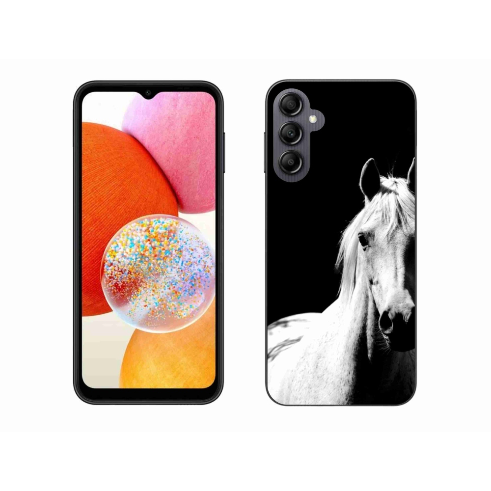 Zselés borítás mmCase Samsung Galaxy A14 4G/5G - fehér ló 5