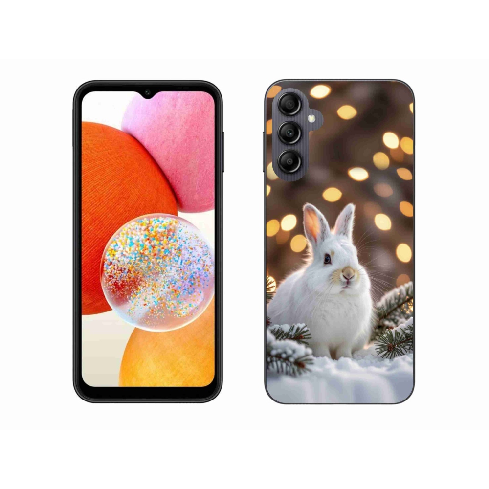 Zselés borítás mmCase Samsung Galaxy A14 4G/5G - fehér nyúl