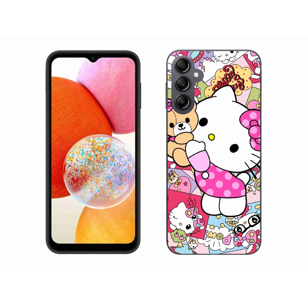 Gél borítás mmCase Samsung Galaxy A14 4G/5G készülékhez - aranyos cica