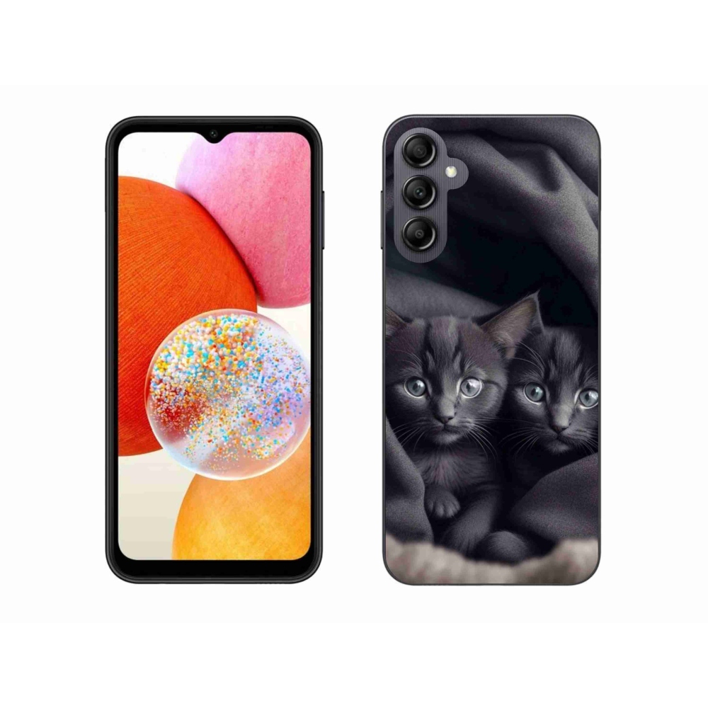 Zselés borítás mmCase Samsung Galaxy A14 4G/5G - cat duo - Samsung Galaxy A14 4G/5G - cat duo