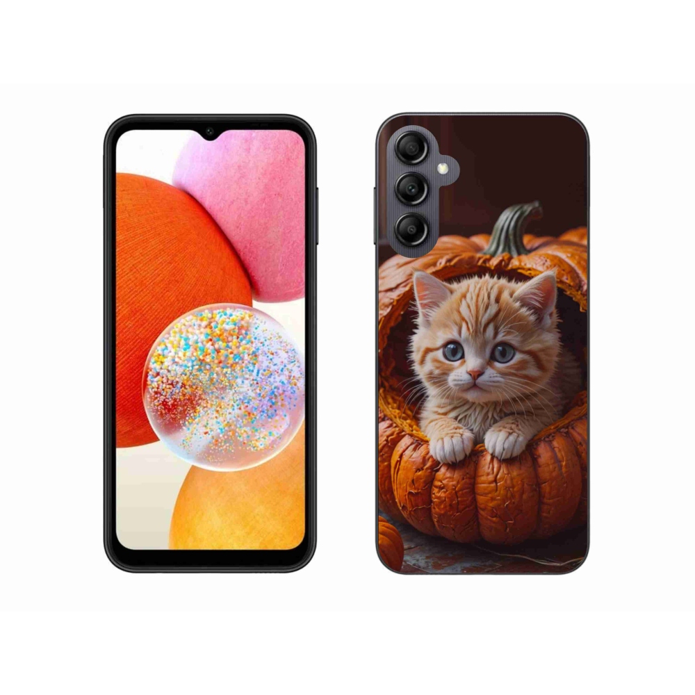 Gél borító mmCase Samsung Galaxy A14 4G/5G - cica és tök 2