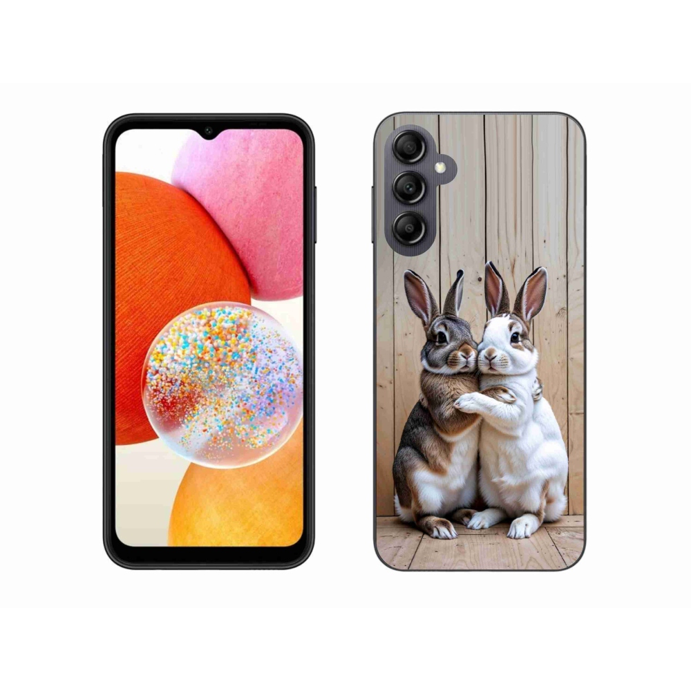 Zselés borítás mmCase Samsung Galaxy A14 4G/5G - nyúl párhoz