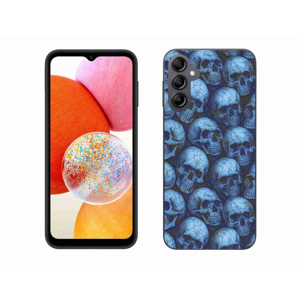 Zselés borítás mmCase Samsung Galaxy A14 4G/5G - koponyákhoz