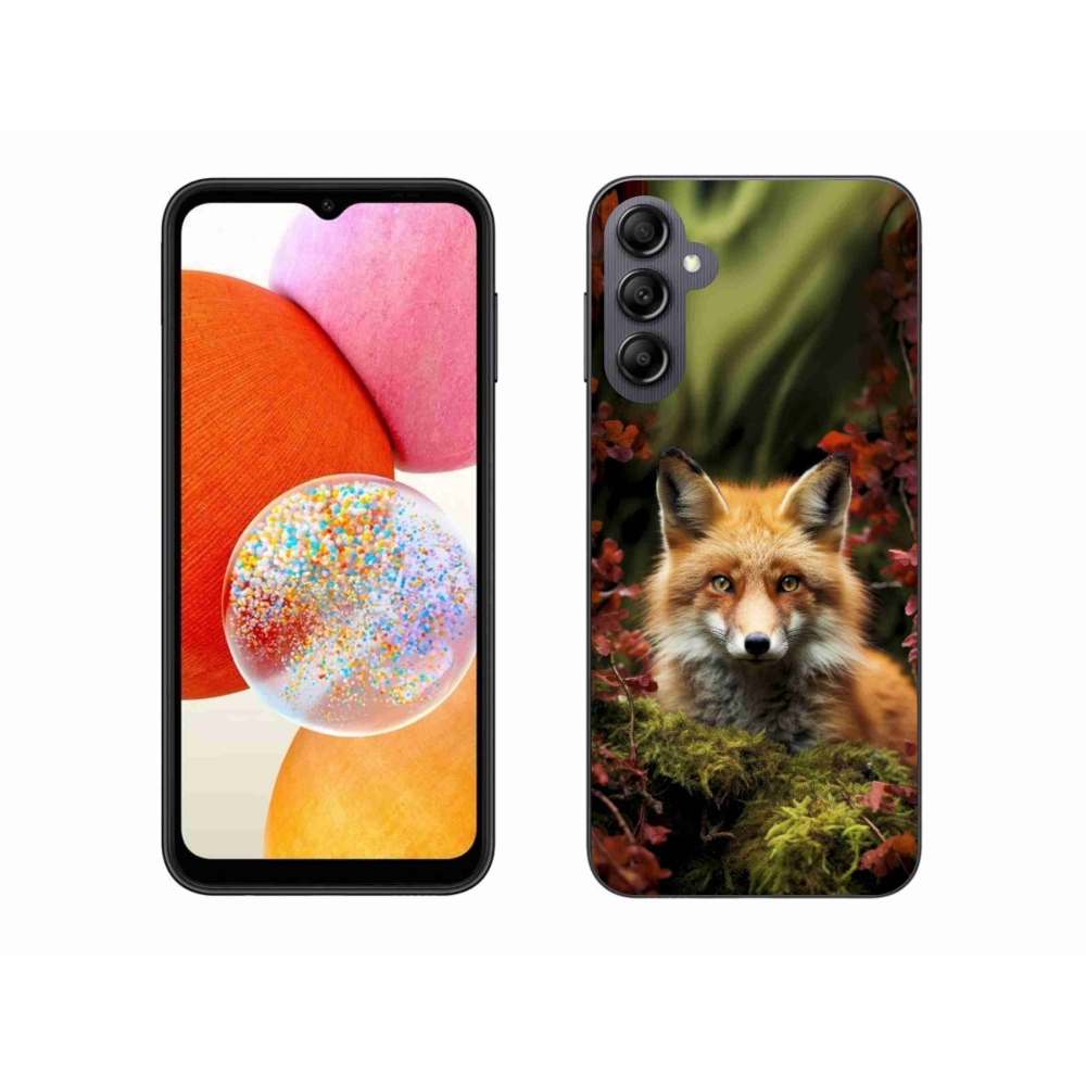 Zselés borítás mmCase Samsung Galaxy A14 4G/5G - róka az erdőben