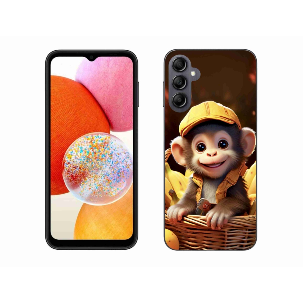 Zselés borítás mmCase Samsung Galaxy A14 4G/5G - a kosárban lévő majomhoz