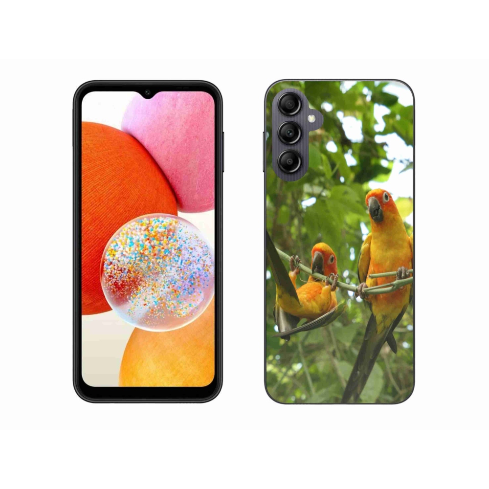 Gél borítás mmCase Samsung Galaxy A14 4G/5G - papagájok aratingy