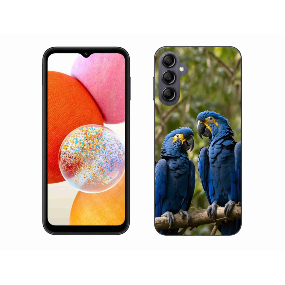 Zselés borítás mmCase Samsung Galaxy A14 4G/5G - papagáj duóhoz