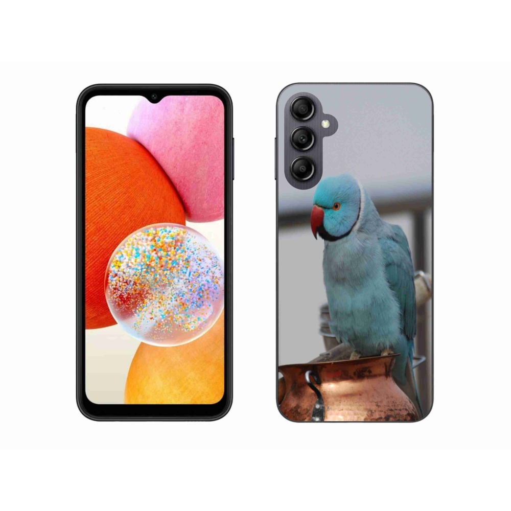 Zselés borítás mmCase Samsung Galaxy A14 4G/5G - papagáj alexander kék