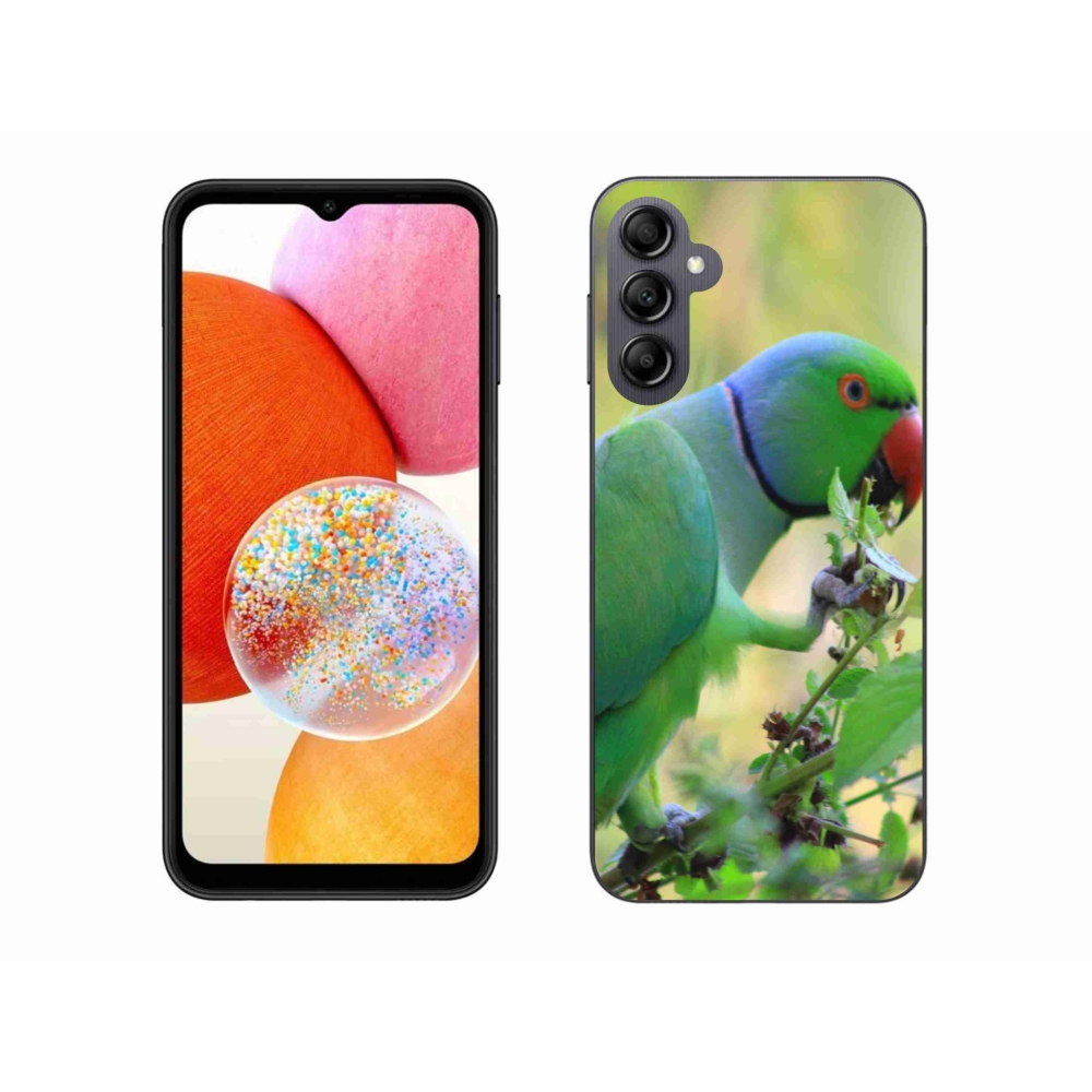 Zselés borítás mmCase Samsung Galaxy A14 4G/5G - papagáj alexandr