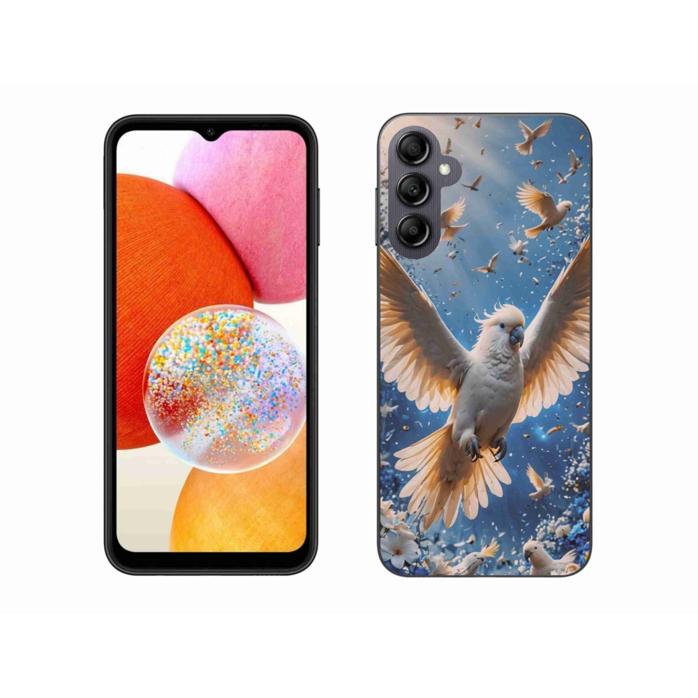Gél borítás mmCase Samsung Galaxy A14 4G/5G készülékhez - papagáj kakadu