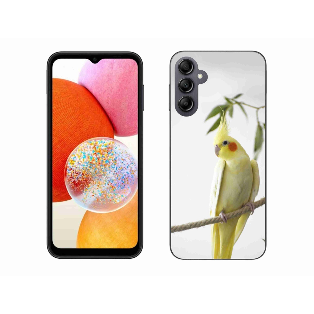 Gél borítás mmCase Samsung Galaxy A14 4G/5G - papagáj korela chocholatá