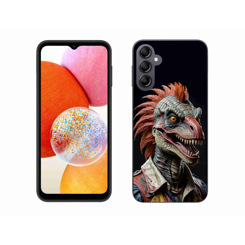Zselés borítás mmCase Samsung Galaxy A14 4G/5G - punk dinoszauruszhoz