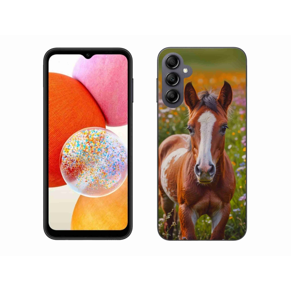 Gél borítás mmCase Samsung Galaxy A14 4G/5G - aranyos csikó - Samsung Galaxy A14 4G/5G - aranyos csikó