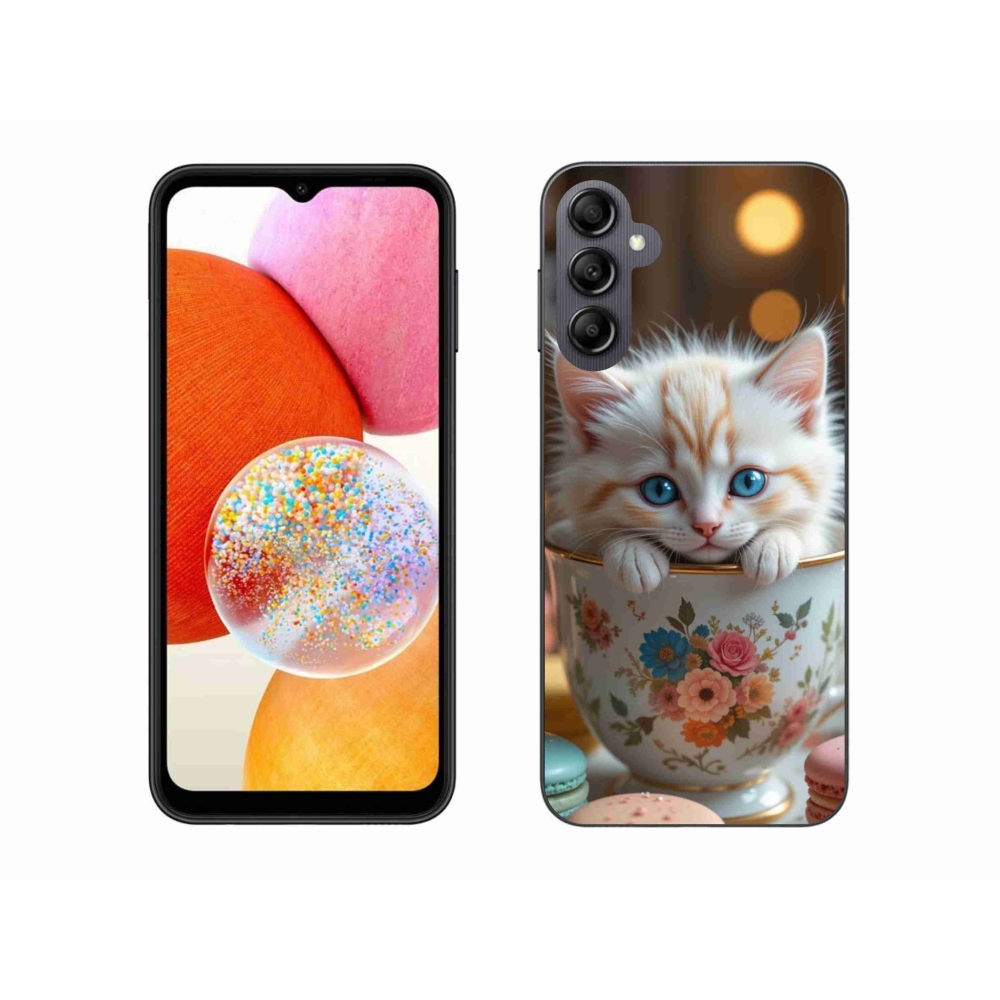 Gél borítás mmCase Samsung Galaxy A14 4G/5G - aranyos cica 6