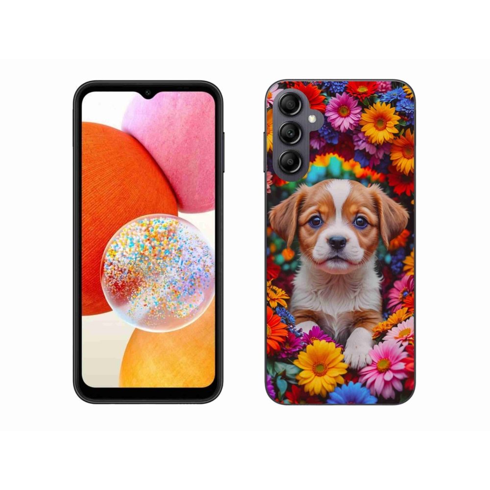 Gél borítás mmCase Samsung Galaxy A14 4G/5G - aranyos kiskutya