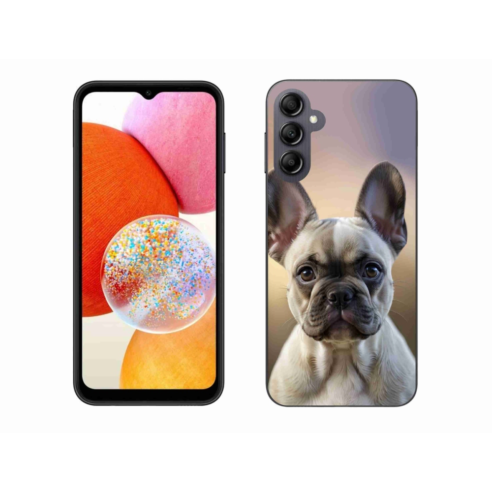 Gél borítás mmCase Samsung Galaxy A14 4G/5G készülékhez - aranyos francia bulldog