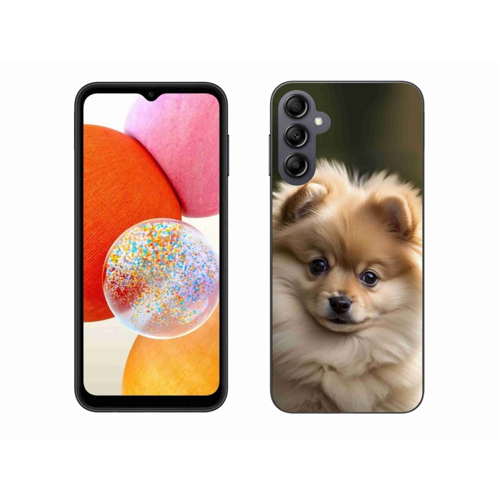Gél borító mmCase Samsung Galaxy A14 4G/5G - aranyos pomerániai 2