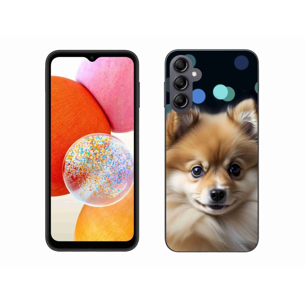 Gél borítás mmCase Samsung Galaxy A14 4G/5G - aranyos pomerániai állathoz