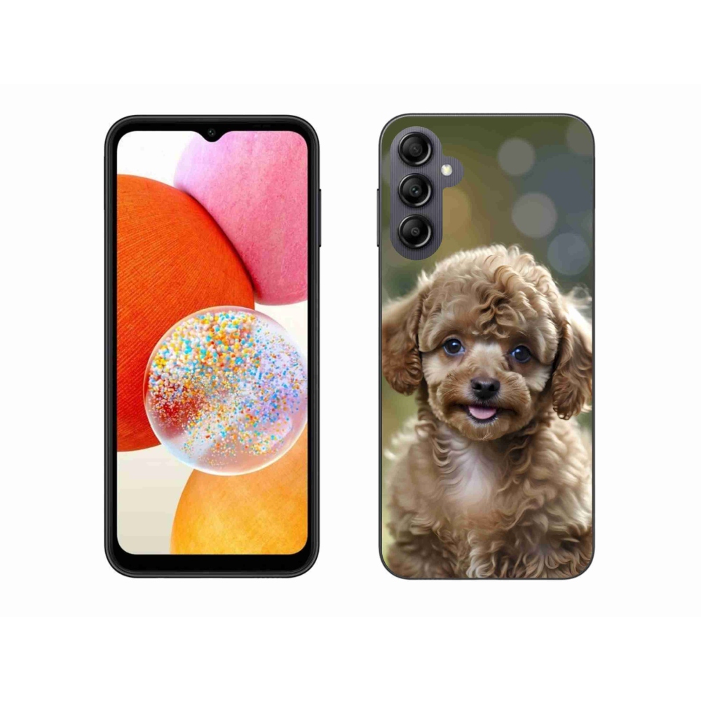 Gél borítás mmCase Samsung Galaxy A14 4G/5G készülékhez - aranyos uszkár