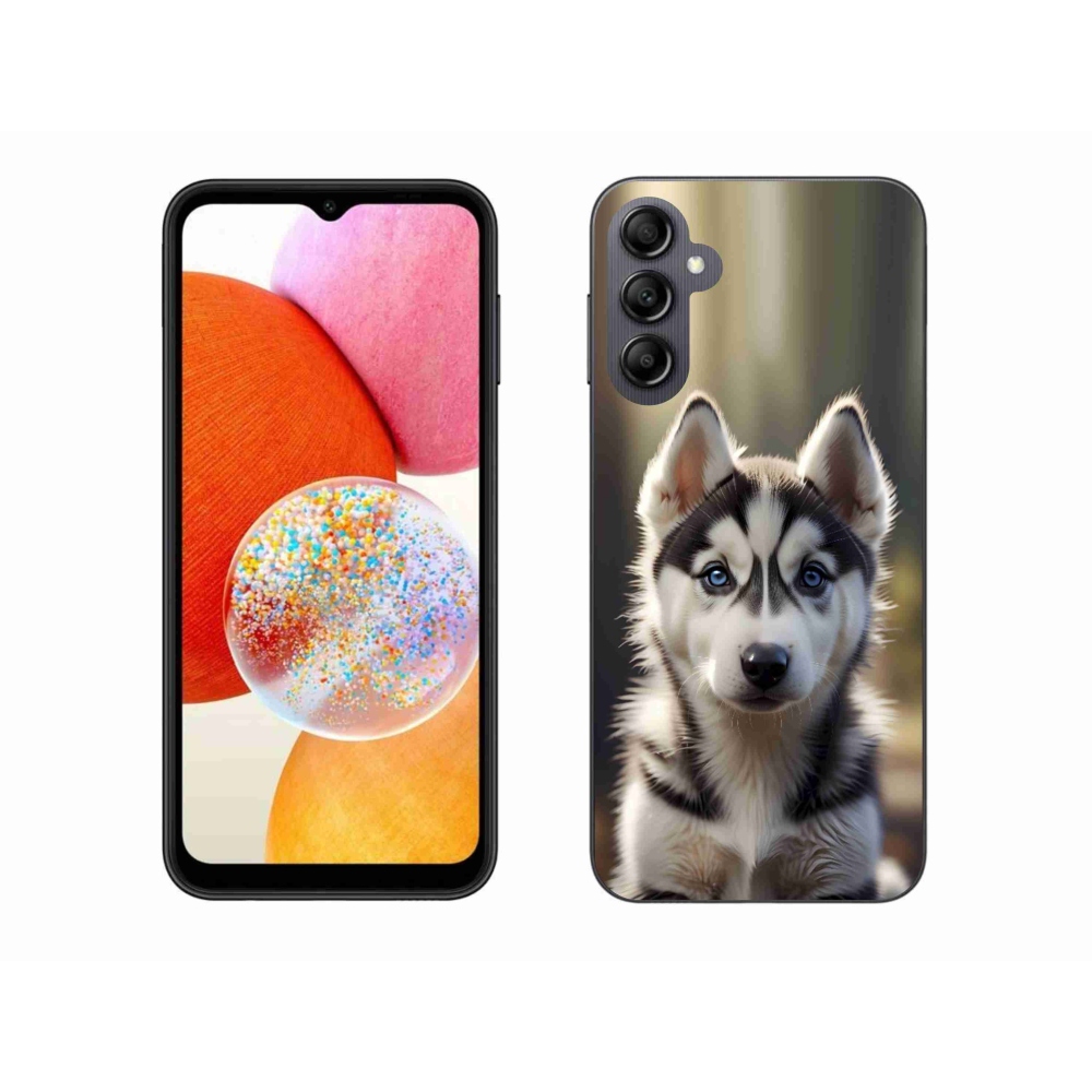 Gél borítás mmCase Samsung Galaxy A14 4G/5G készülékhez - aranyos szibériai husky