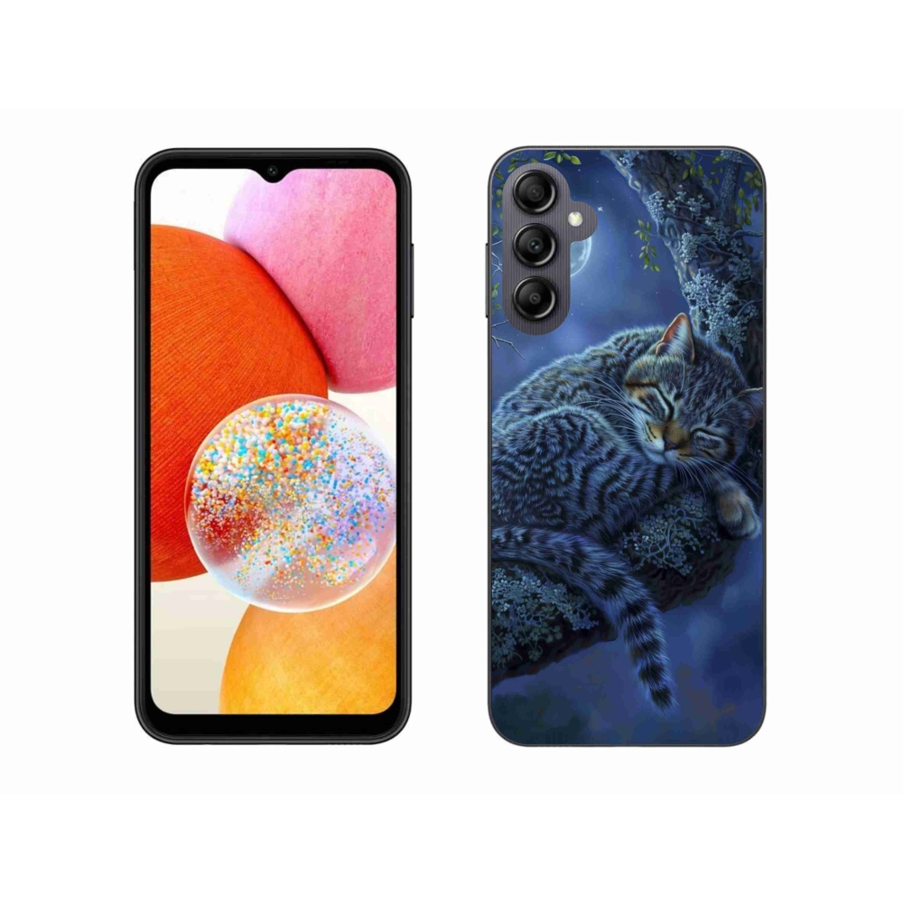 Gél védőhuzat mmCase Samsung Galaxy A14 4G/5G - alvó macska - Samsung Galaxy A14 4G/5G számára