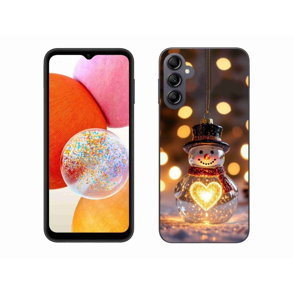 Gél borítás mmCase Samsung Galaxy A14 4G/5G - karácsonyi hóemberhez