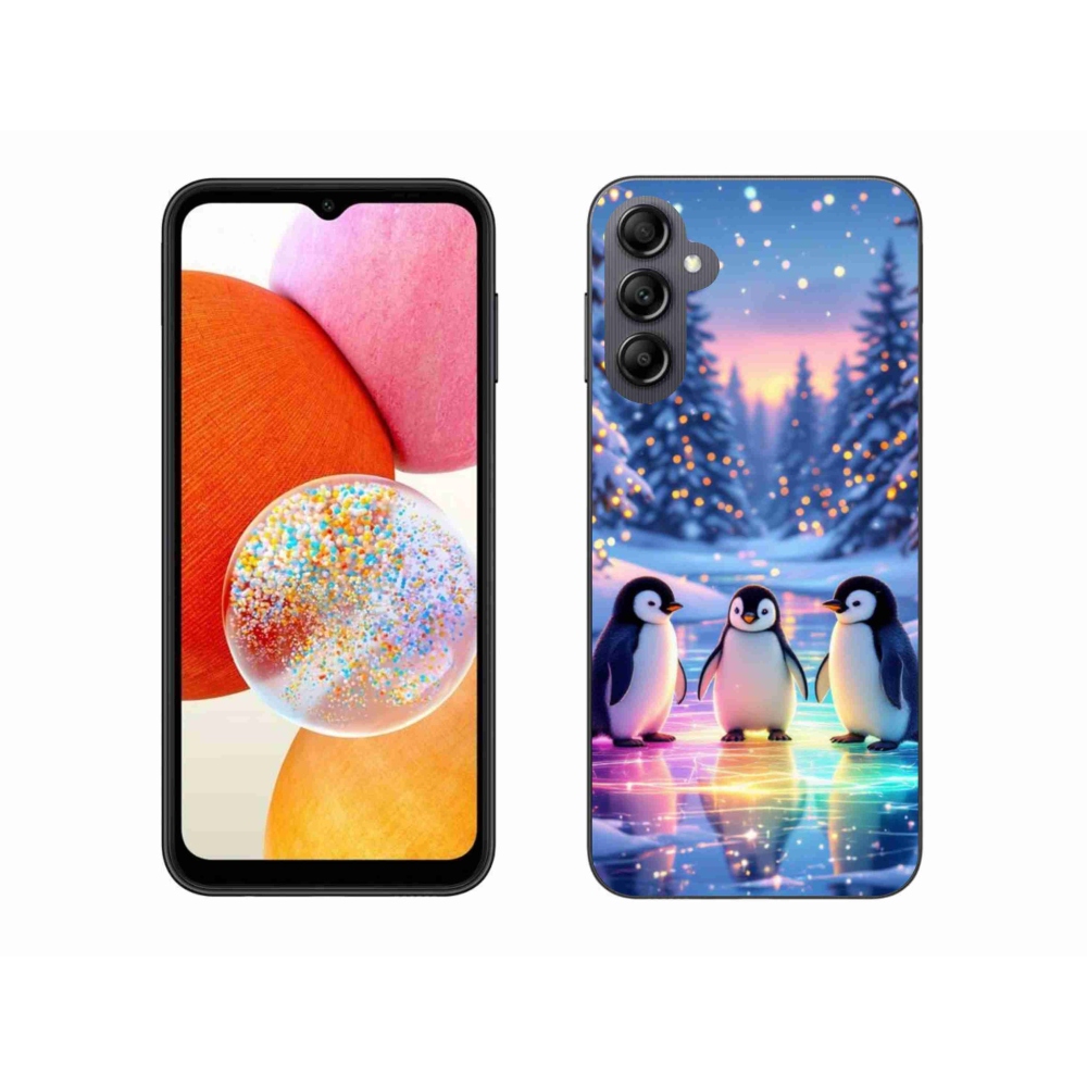 Gél borítás mmCase Samsung Galaxy A14 4G/5G - pingvinekhez