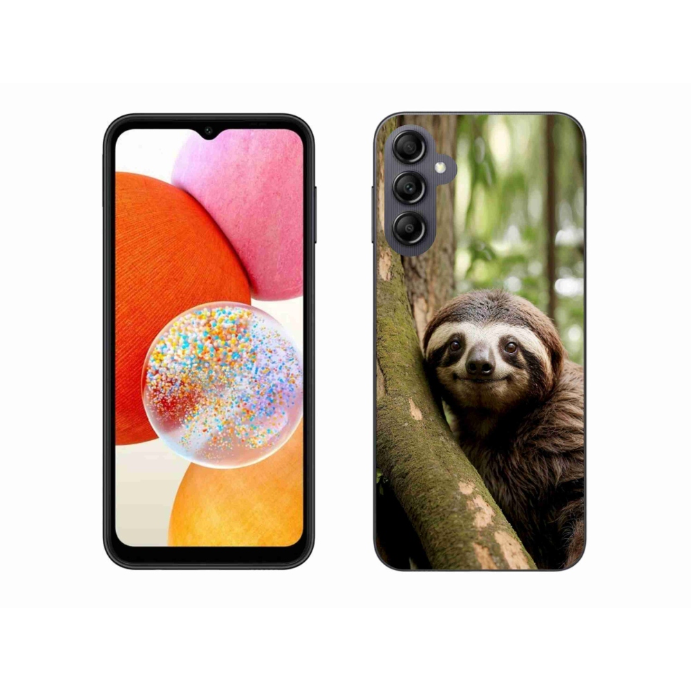 Gél borítás mmCase Samsung Galaxy A14 4G/5G - mosolygó lajhárhoz