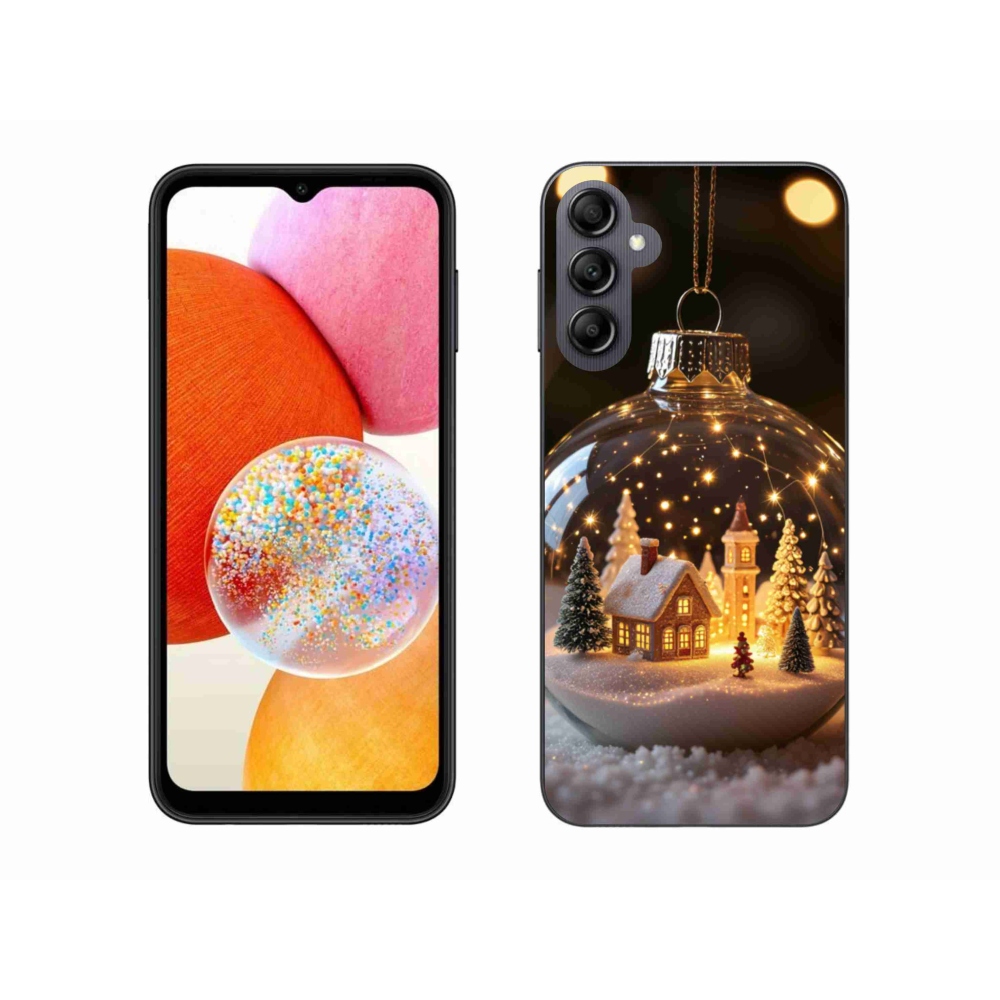Gél borító mmCase Samsung Galaxy A14 4G/5G - Karácsonyi gömbök 3