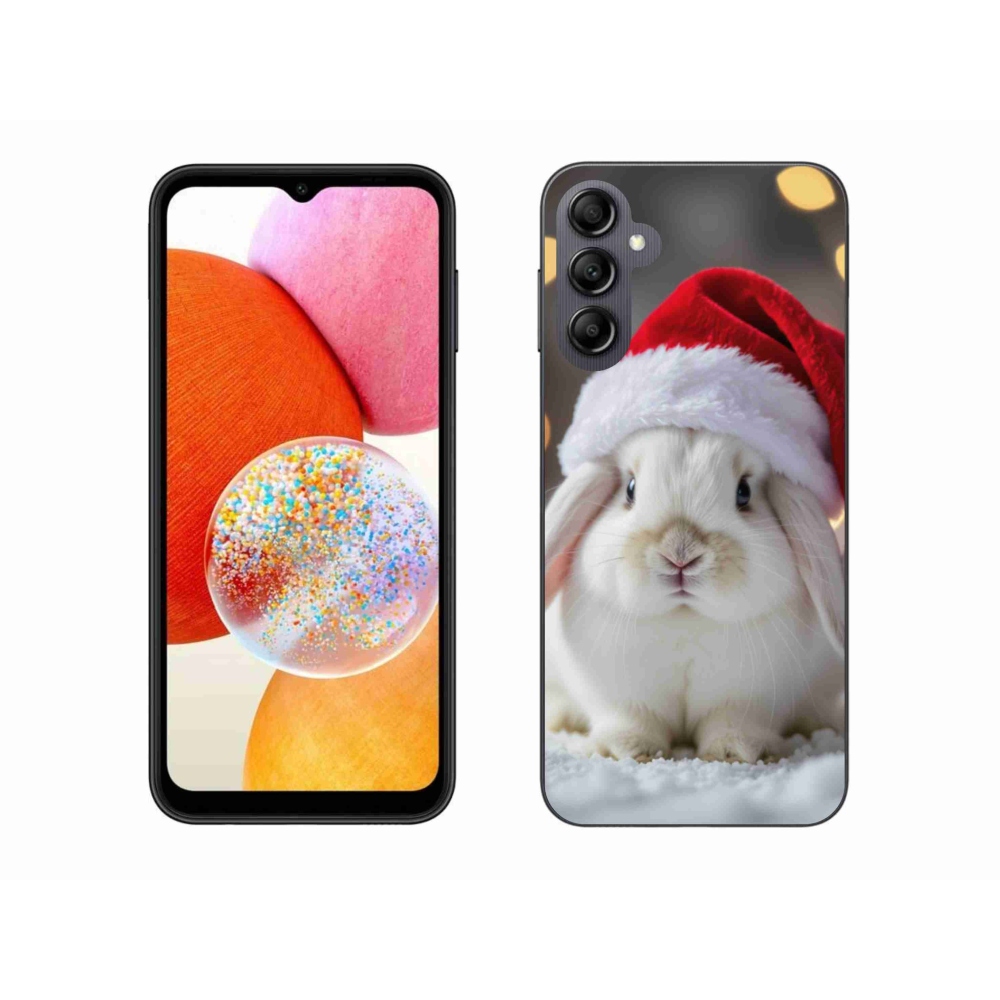 Gél borítás mmCase Samsung Galaxy A14 4G/5G - Karácsonyi nyúl