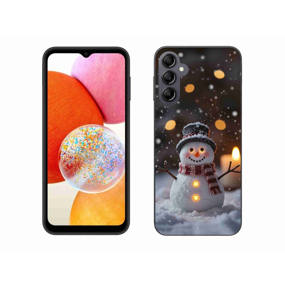 Gél borítás mmCase Samsung Galaxy A14 4G/5G - boldog hóemberhez