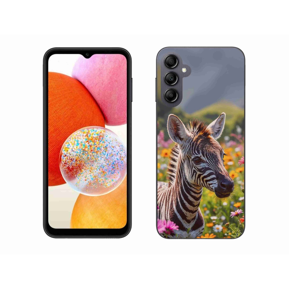 Zselés borítás mmCase Samsung Galaxy A14 4G/5G - zebra a réten