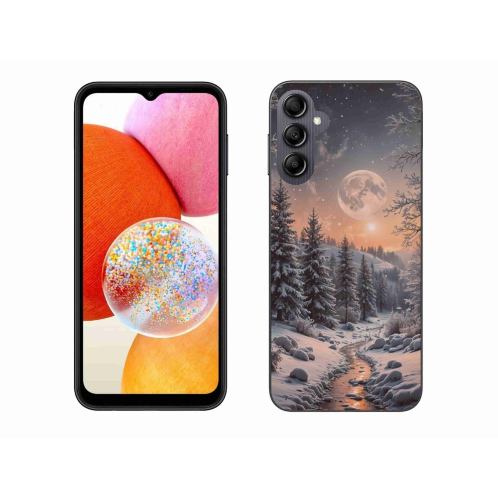 Gél borító mmCase Samsung Galaxy A14 4G/5G - téli táj 2