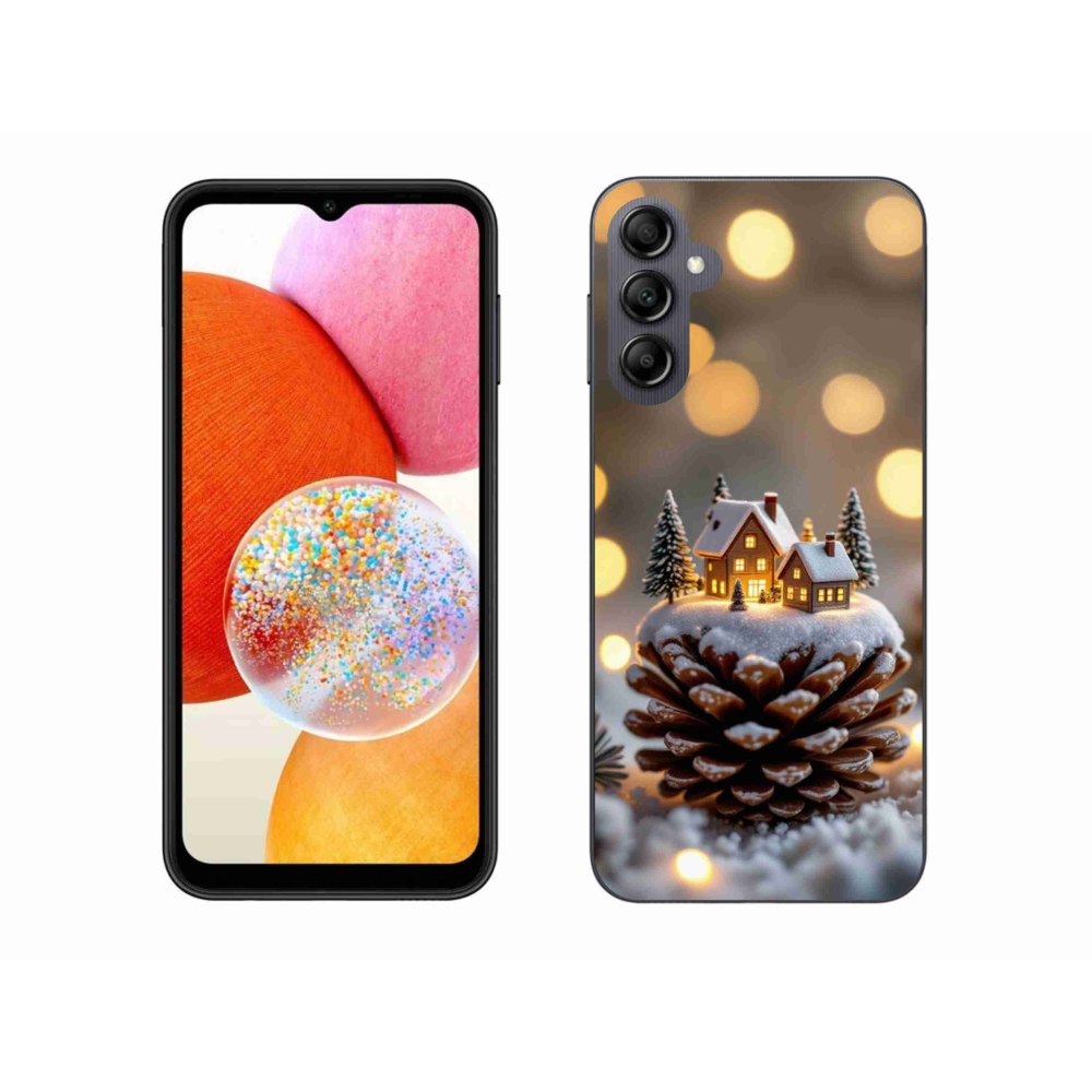 Gél borítás mmCase Samsung Galaxy A14 4G/5G - téli falu