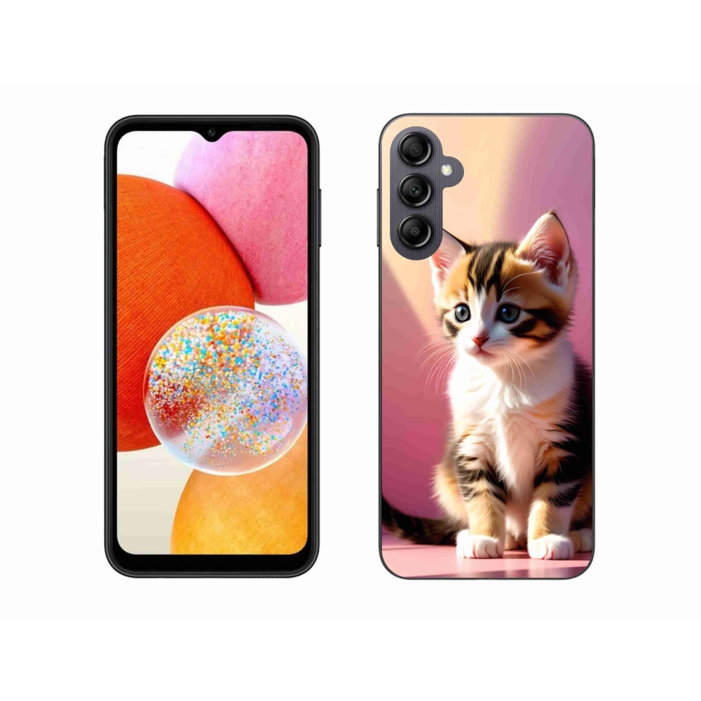 Gél borító mmCase Samsung Galaxy A14 4G/5G - kíváncsi cica 2