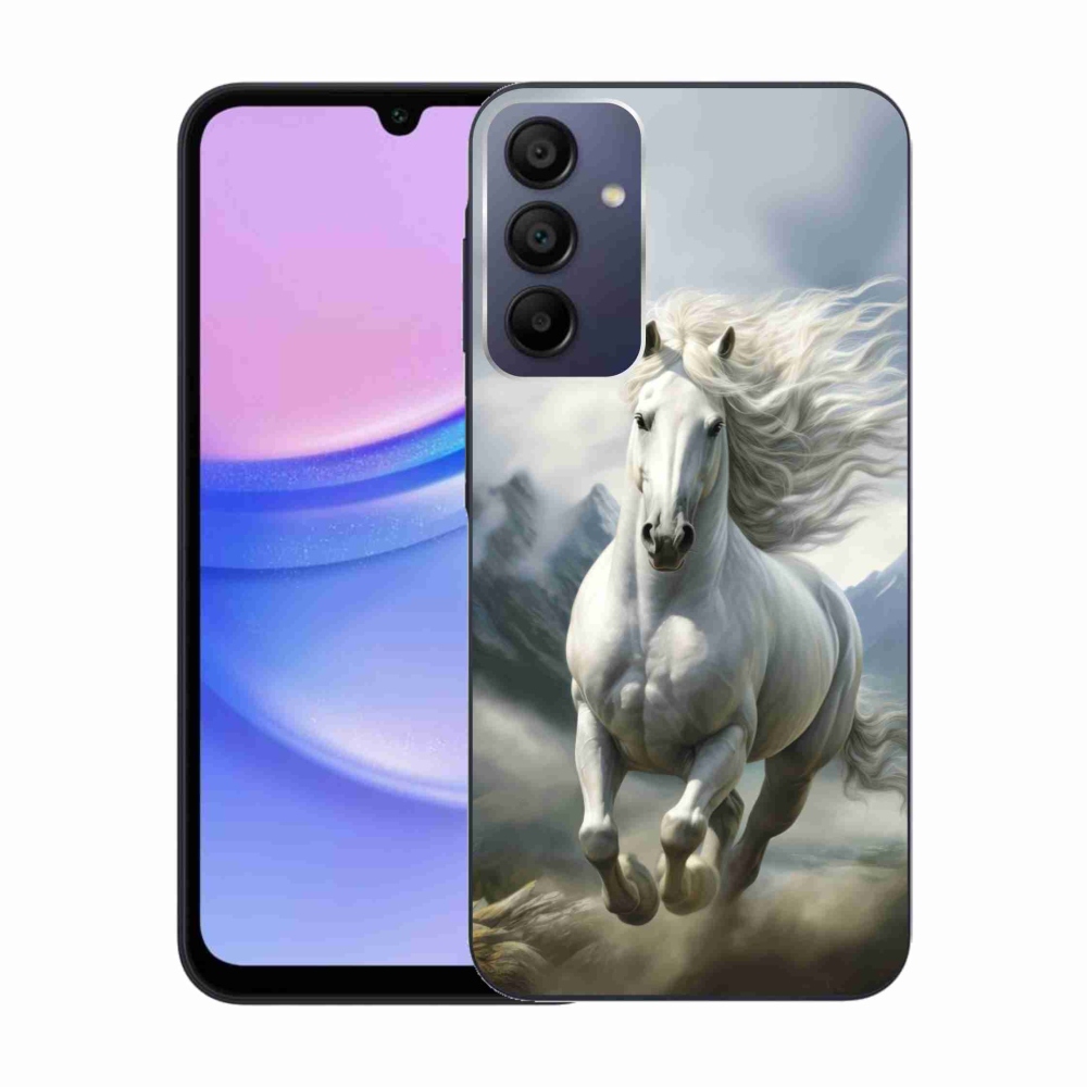 Gél borítás mmCase Samsung Galaxy A15 4G/5G - futó fehér ló 3