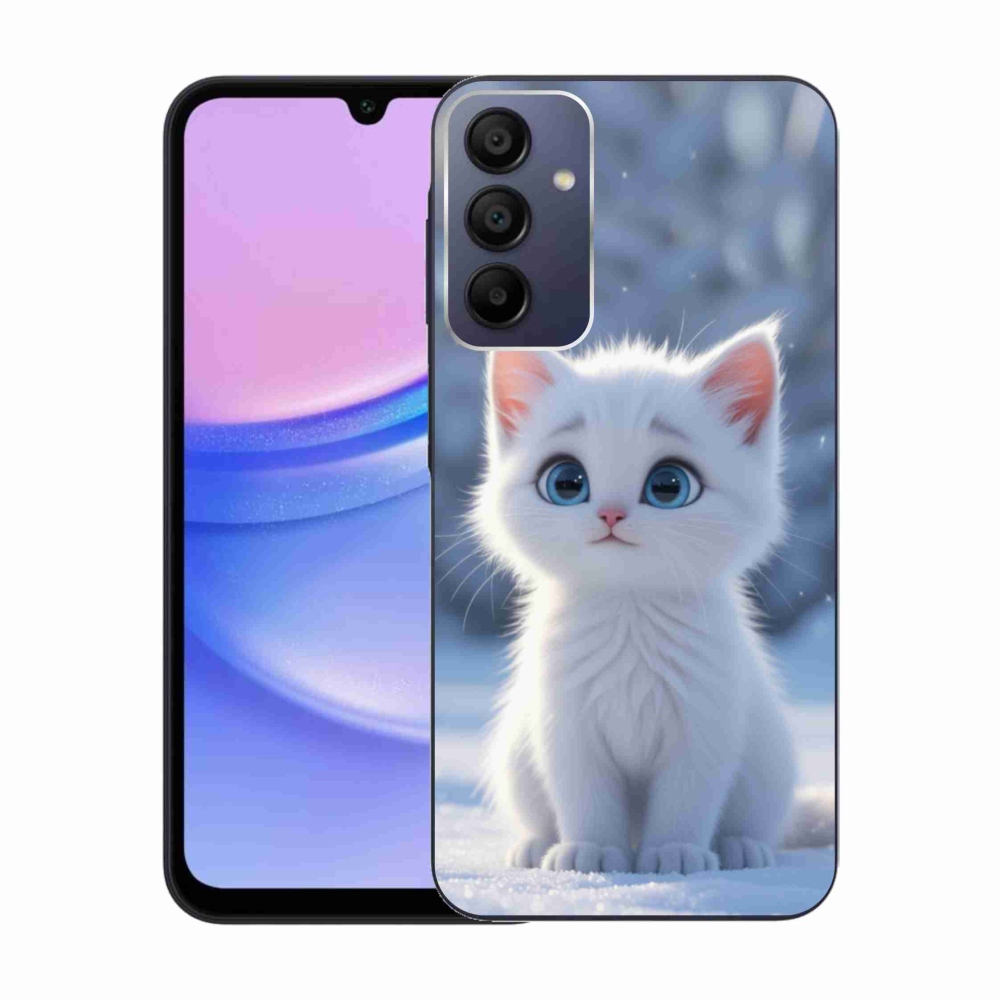 Gél védőhuzat mmCase Samsung Galaxy A15 4G/5G - fehér cica 3